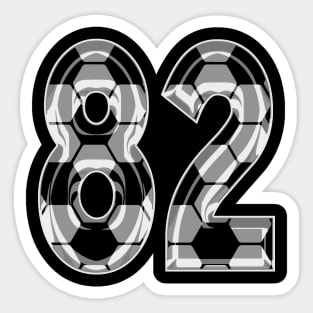 Soccer Number 82 Soccer Jersey #82 Soccer Mom Player Fan Sticker